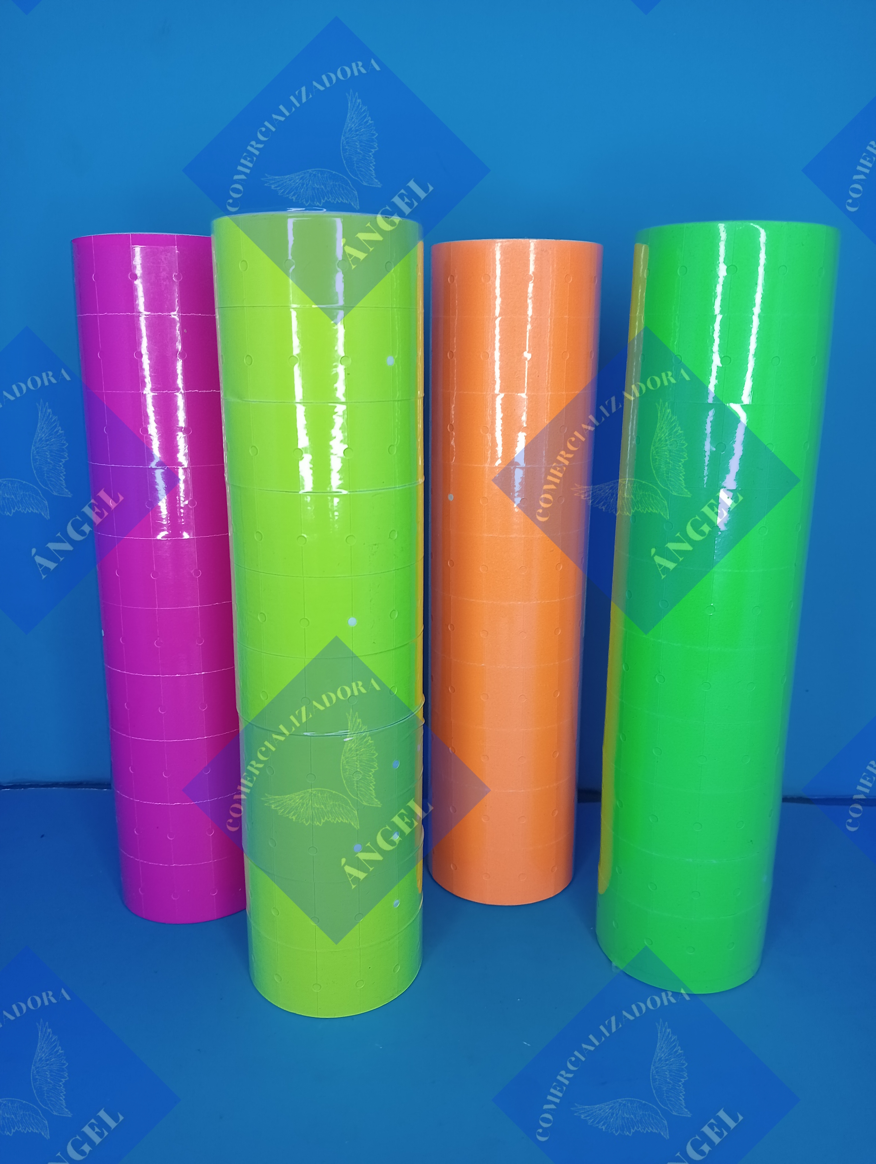 Paquete de 3 Tubos de etiqueta para etiquetadora (cuatro colores)