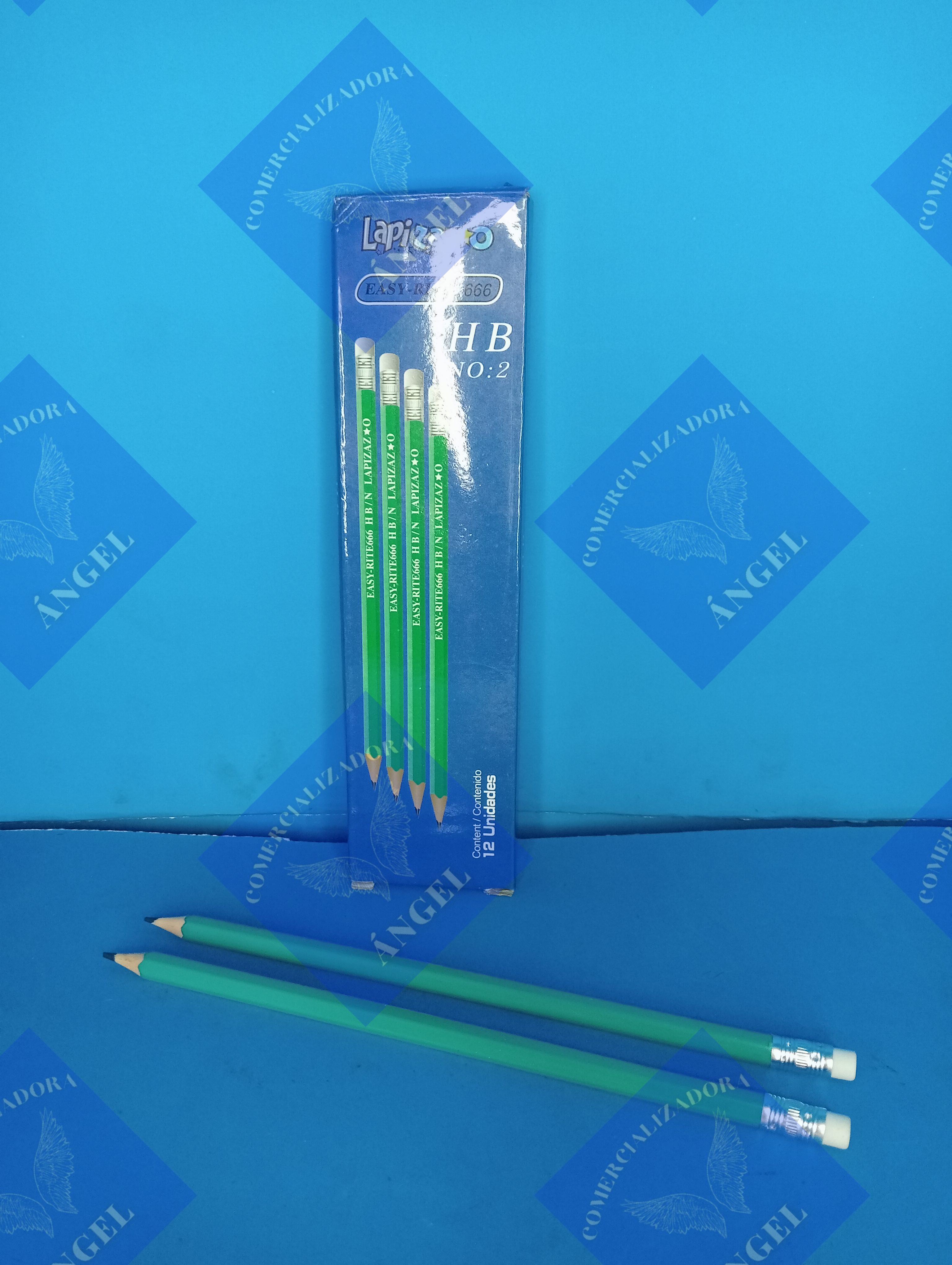 Paquete de 12 Cajas de lápiz (verde) con 12