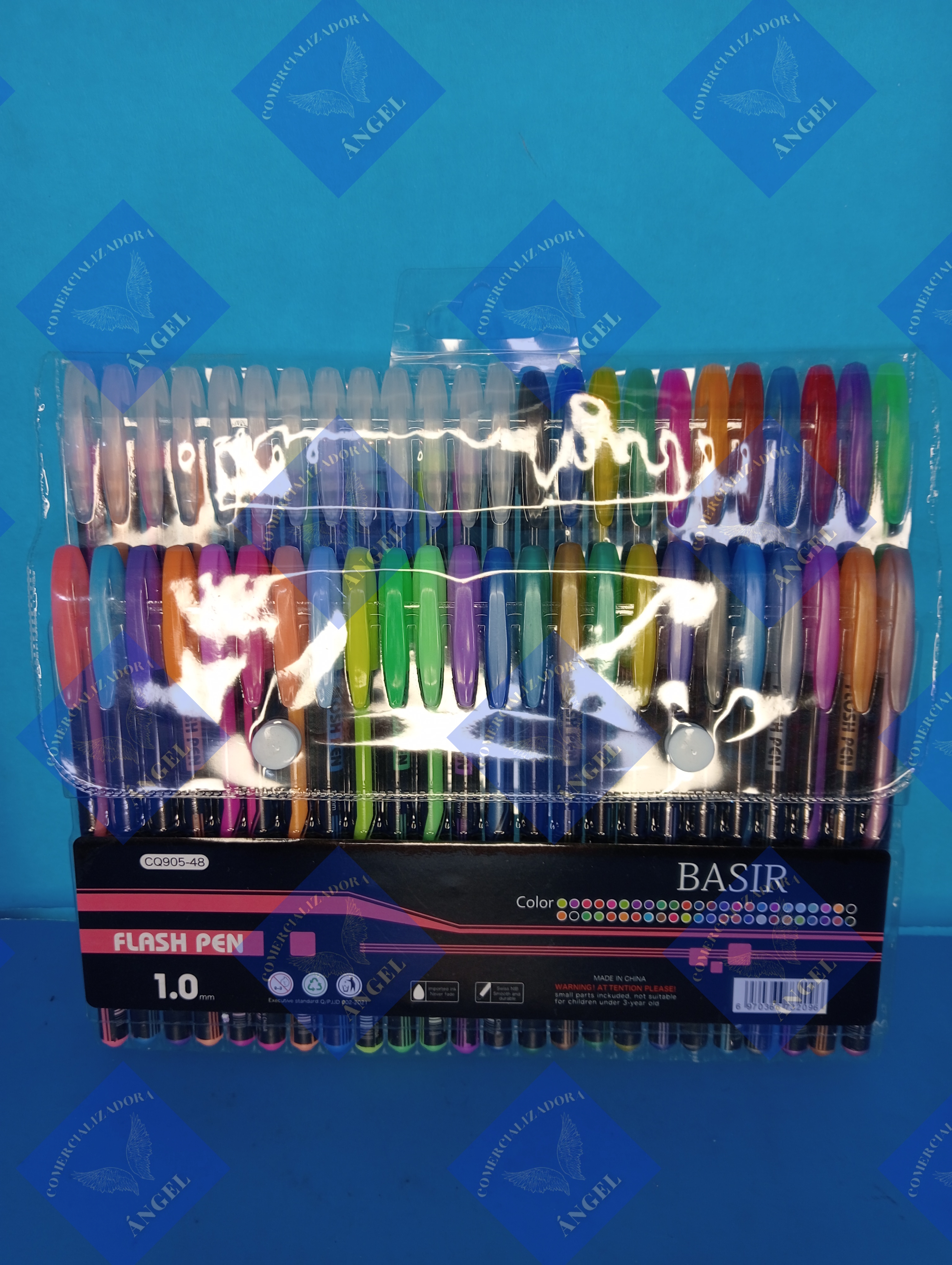 Juego de 48 bolígrafos de gel en colores metálicos, pastel y neón 