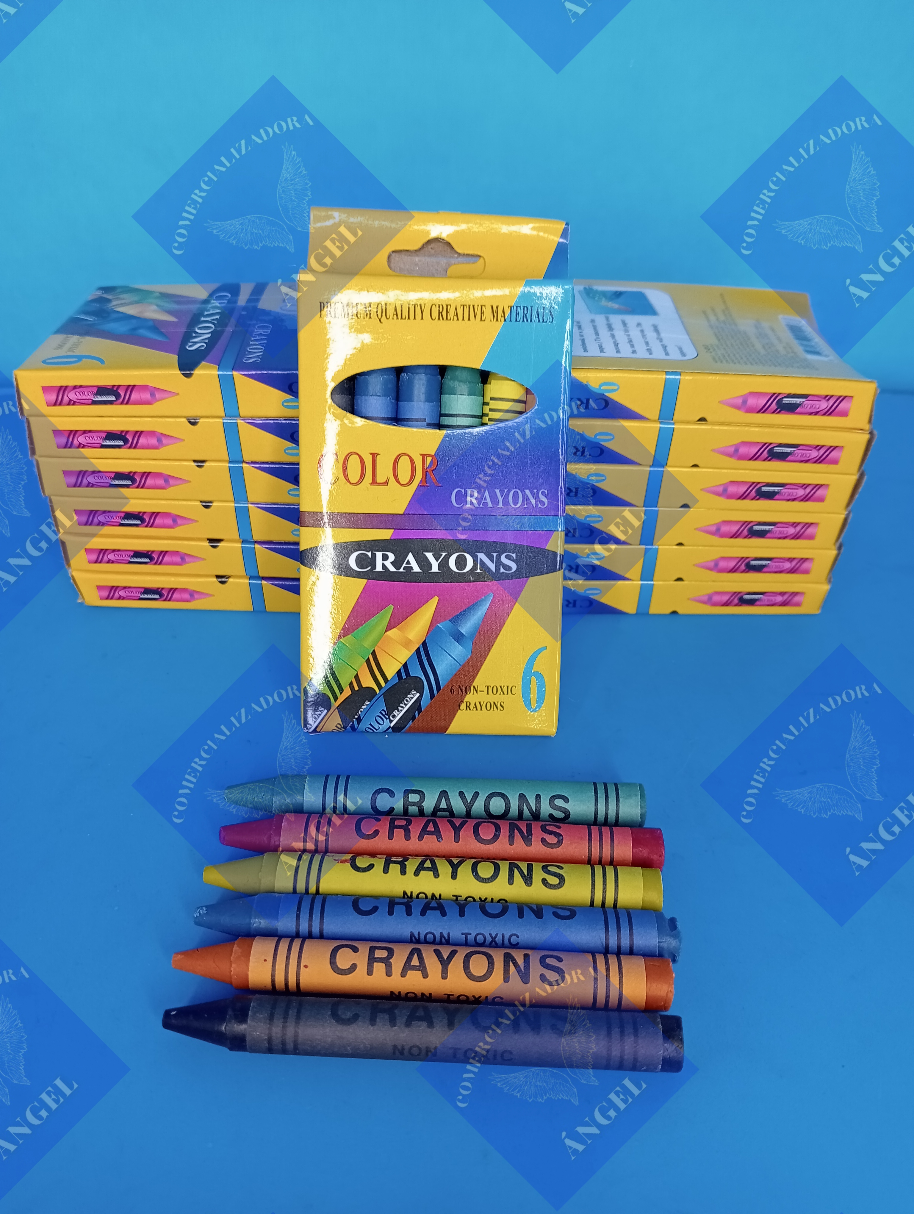 Paquete de 6 docenas de crayola con 6 piezas